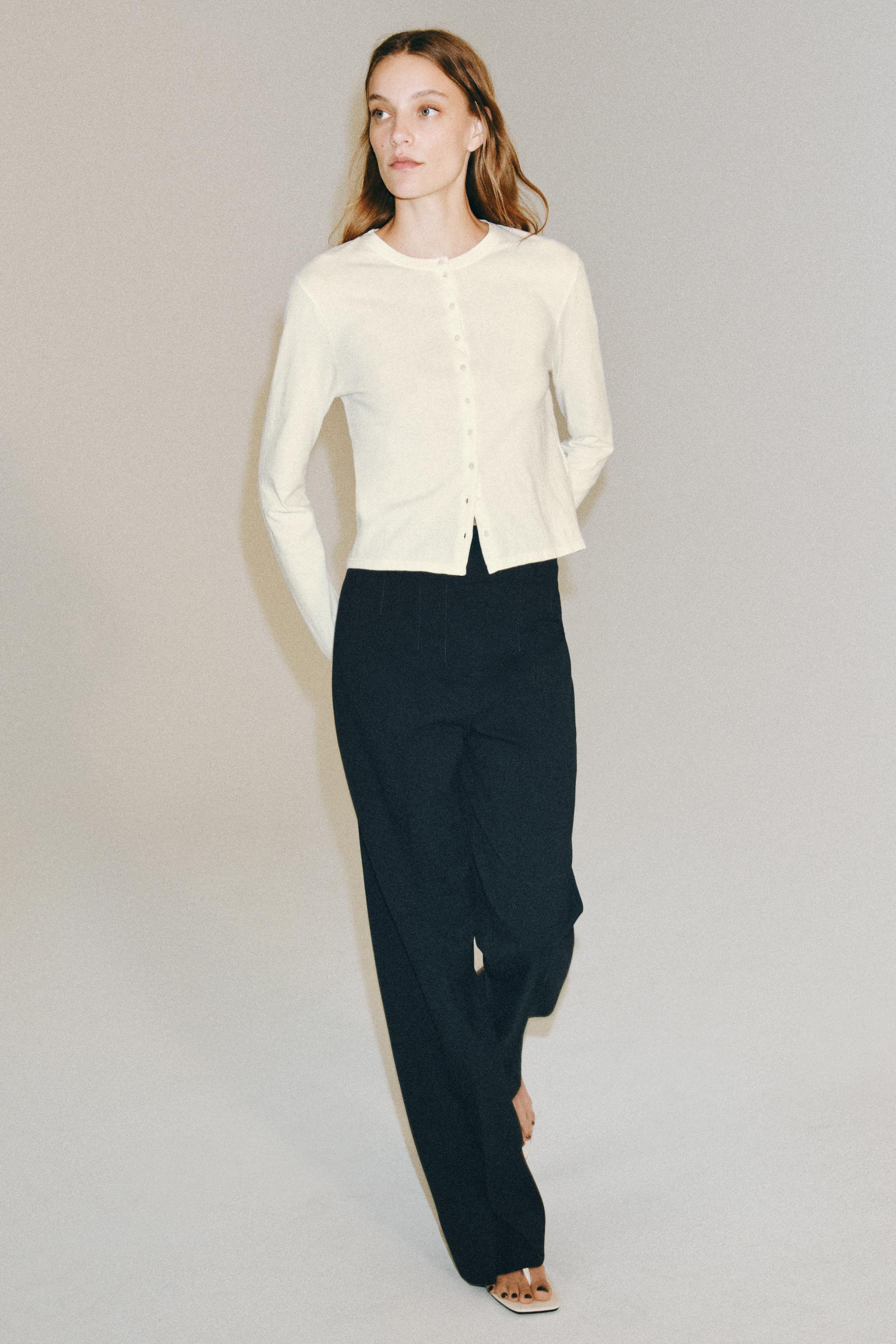 HIGH-WAISTED WOOL PANTS ZW COLLECTION